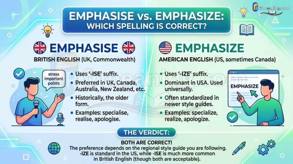 Emphasise vs Emphasize — Which Spelling is Correct?