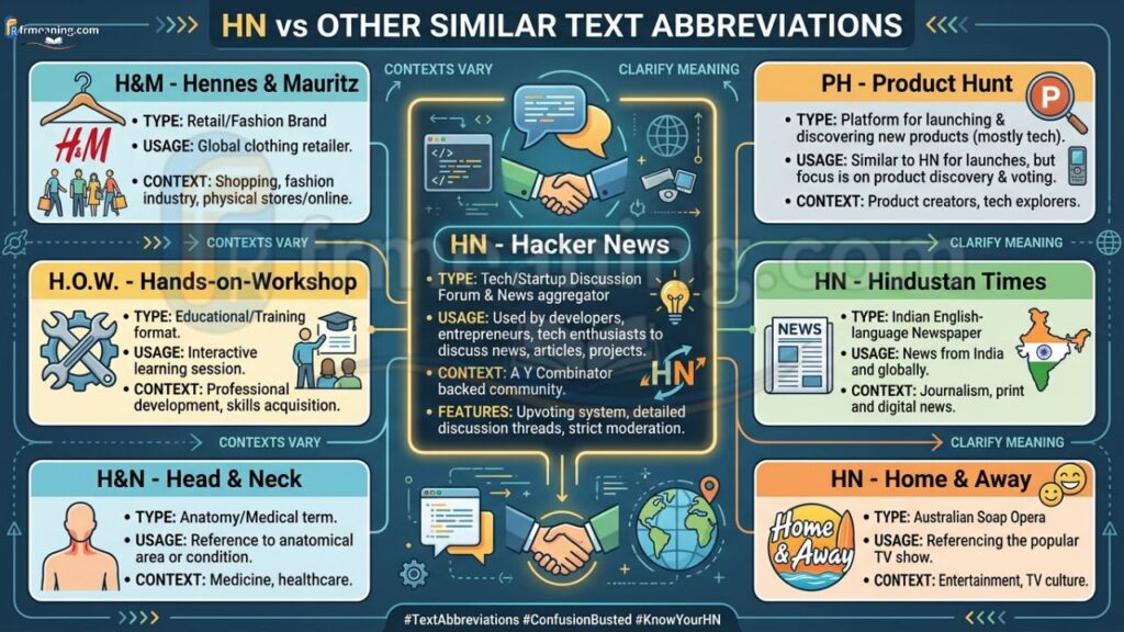 HN vs Other Similar Text Abbreviations
