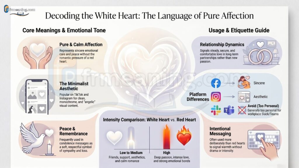 White Heart Emoji Meaning in Text