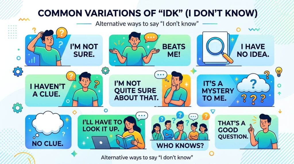 Common Variations of IDK