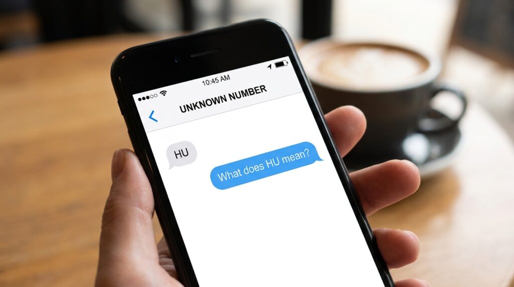 HU Meaning in Text From an Unknown Number
