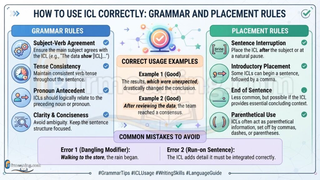How to Use ICL Correctly: Grammar and Placement Rules