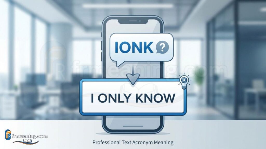 What Does IONK Mean in Text