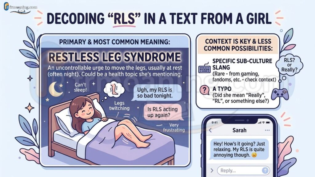 What Does RLS Mean in Text From a Girl