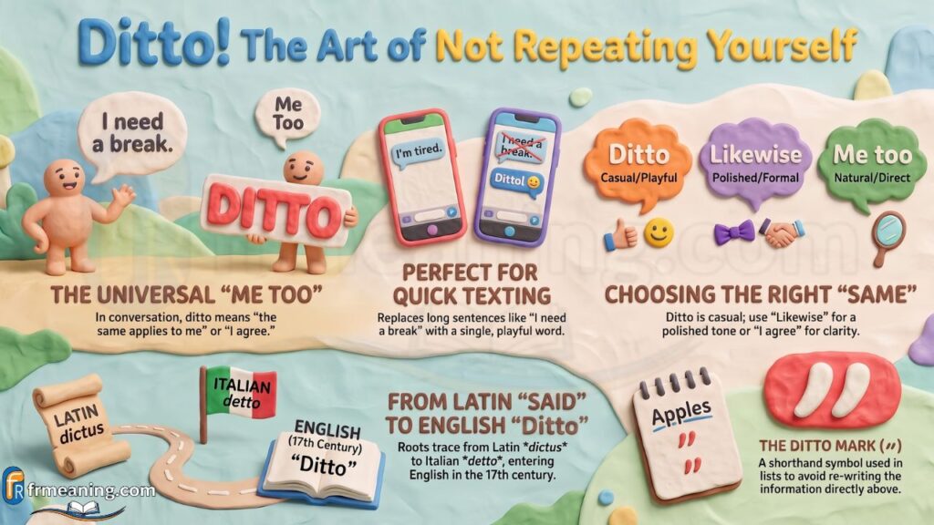 Ditto Meaning Definition, Examples, Origin & How to Use It