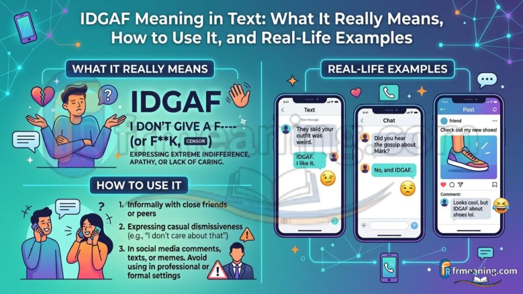 IDGAF Meaning in Text