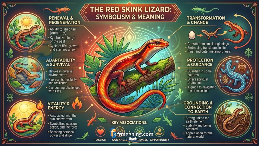 Red Skink Lizard Symbolism and Meaning